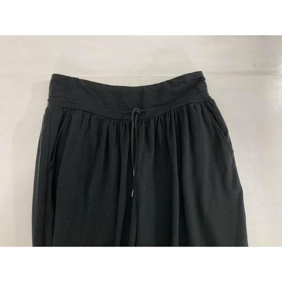Garnet Hill Harem Pants Women’s L Black High Rise Lounge Jogger Athleisure - Picture 3 of 13